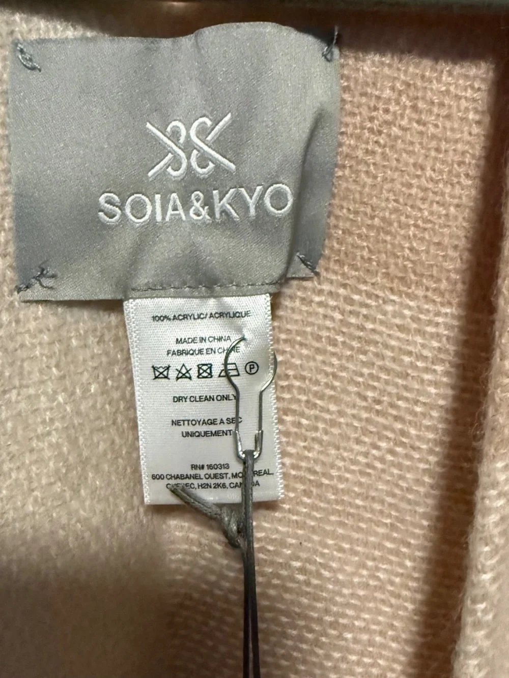 NYT Soia & Kyo Color Block Pashmina Wrap Fringe Detail Size OS